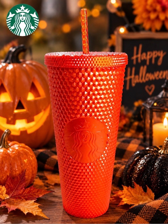 Starbucks Other - Starbucks Limited Edition Studded Tumbler Orange 2022 Halloween Venti 24 oz NWT